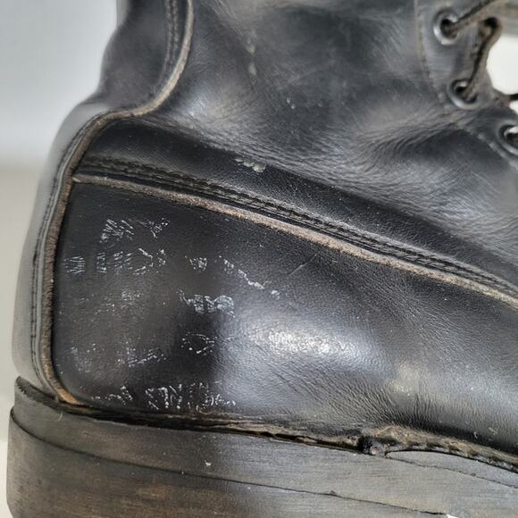 Vintage Addison Shoe Company Steel Toe Leather Boots Men's 5.5 Woman's 7… - Picture 13 of 14